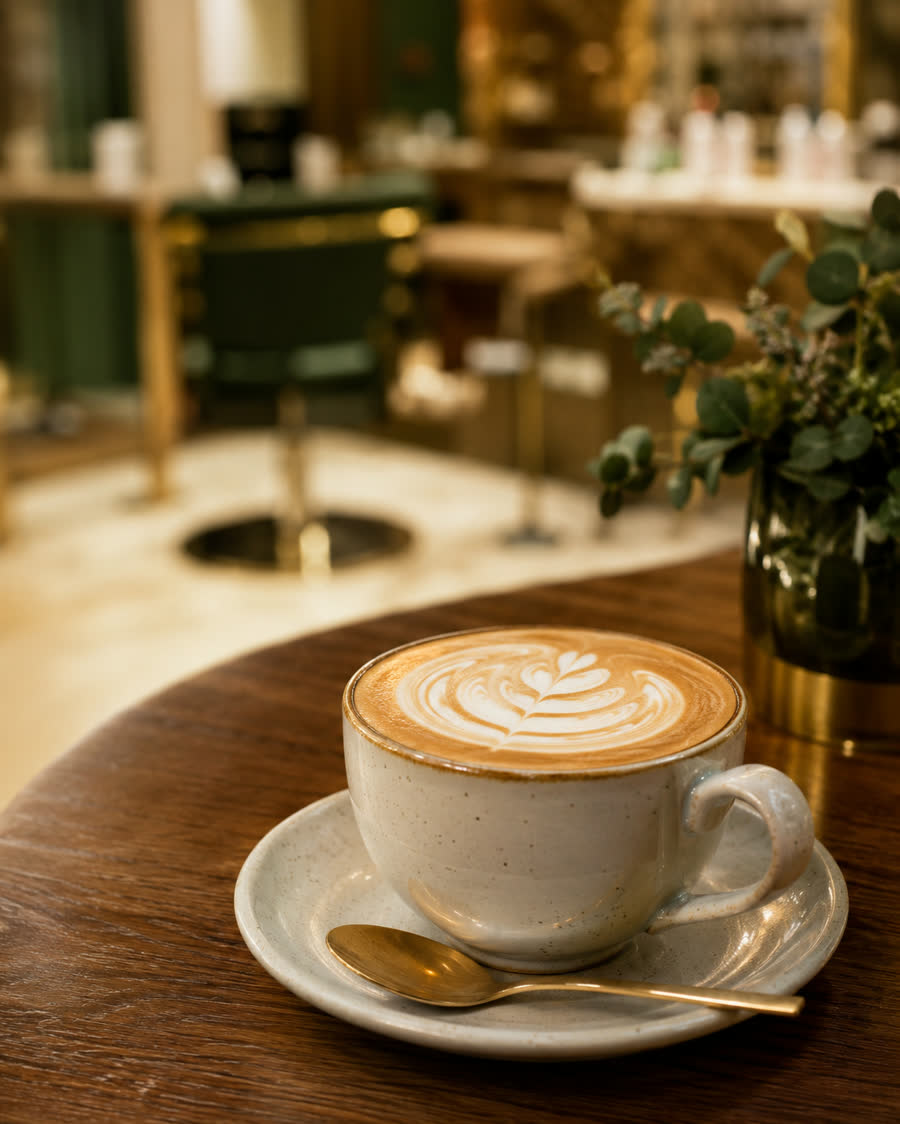 Café de bienvenida del coffee bar